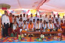 मायादेवी प्रथम गाउसभाकाे उदघाटन शत्र पश्चात सामुहिक तस्वीर